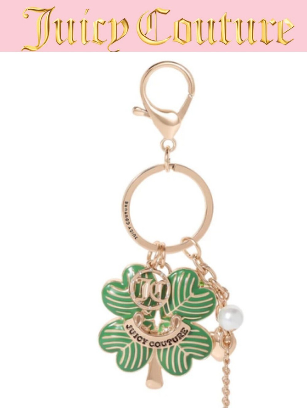 Juicy Couture Lucky Clover Keychain/Bag Charm